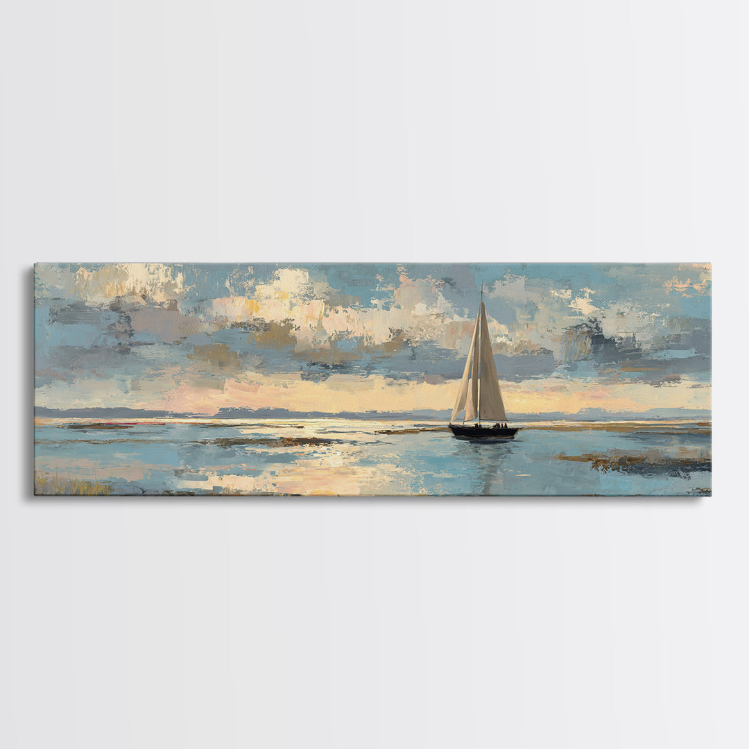 Honeymoon Coastal Sunset Canvas Print, Wedding Art, Framed Art, Living Room Decor, Fine Art, Romance, Bride and Groom, WED-3x1-33