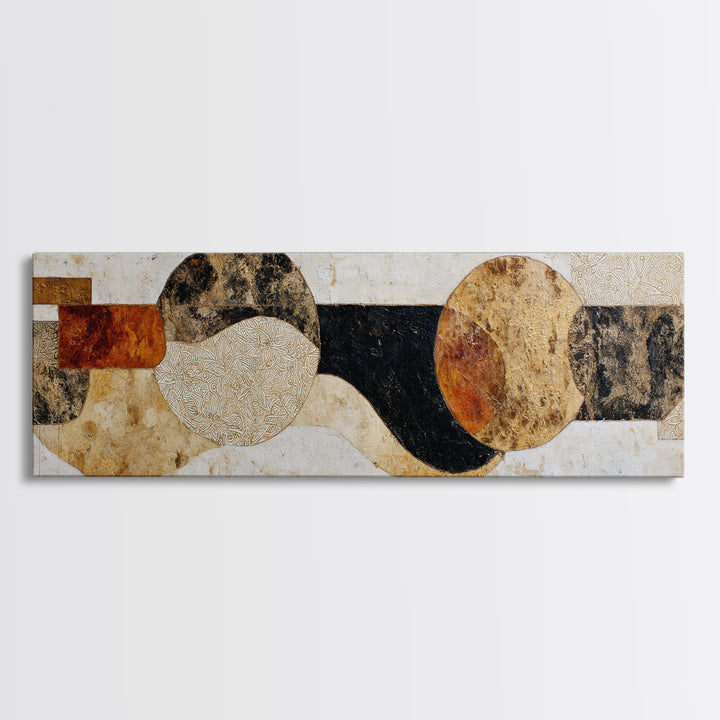 Lace Pattern Ivory Abstraction Framed Canvas Print, Wedding Art, Textured Painting, Living Room Decor, Abstract Art, Romance, WED-3x1-59