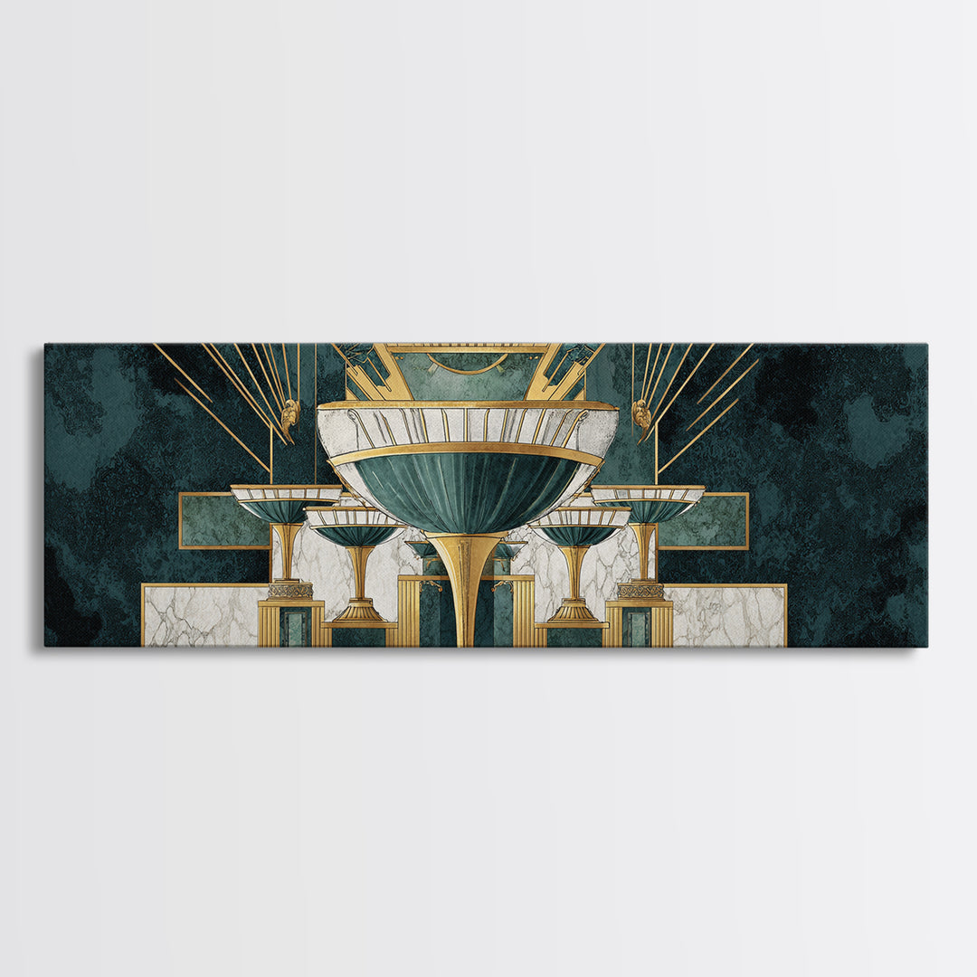 Champagne Coupe Tower Canvas Print, Wedding Art, Jewish Art, Living Room Decor, Oil Painting, Romance, Personalized Wedding, WED-3x1-61