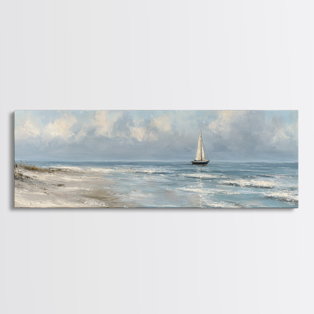 Honeymoon Coastal Sunset Framed Canvas Print, Wedding Art, Wedding Table Decor, Living Room Decor, Fine Art, Romance, WED-3x1-81