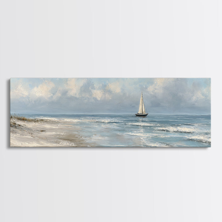 Honeymoon Coastal Sunset Framed Canvas Print, Wedding Art, Wedding Table Decor, Living Room Decor, Fine Art, Romance, WED-3x1-81