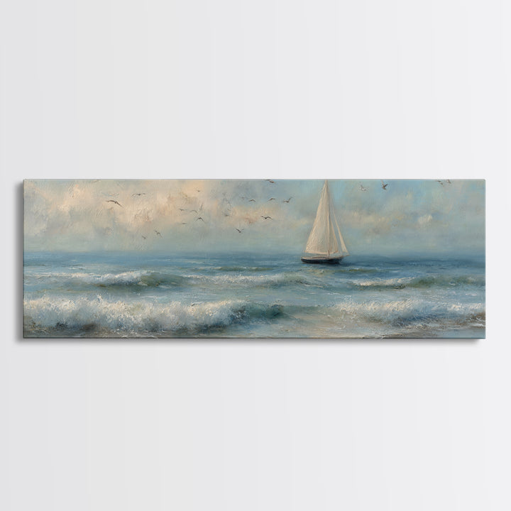 Honeymoon Coastal Sunset Framed Canvas Print, Wedding Art, Wedding Dress, Living Room Decor, Fine Art, Romance, Jewish Art, WED-3x1-9