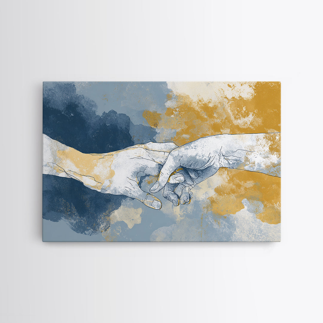 Hands Nearly Touching Framed Canvas Print, Wedding Art, Art Print, Living Room Decor, Abstract Art, Romance, Downloadable Art, WED-3x2-20