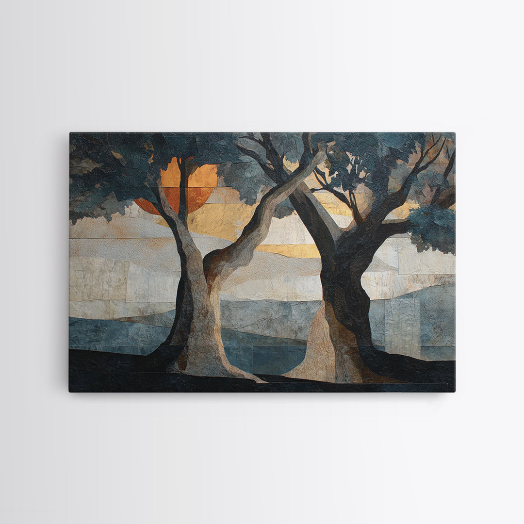 Two Swans Forming a Heart on Dark Canvas Print, Wedding Art, Custom Painting, Living Room Decor, Romance, Wedding Reception, WED-3x2-54