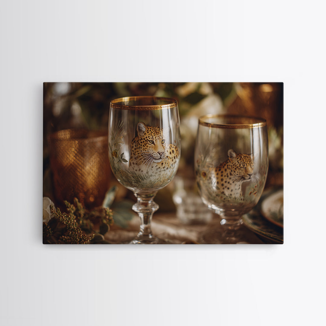 Champagne Glasses with Delicate Sparkle Canvas Print, Wedding Art, Custom Art, Living Room Decor, Watercolor Art, Romance, WED-3x2-58