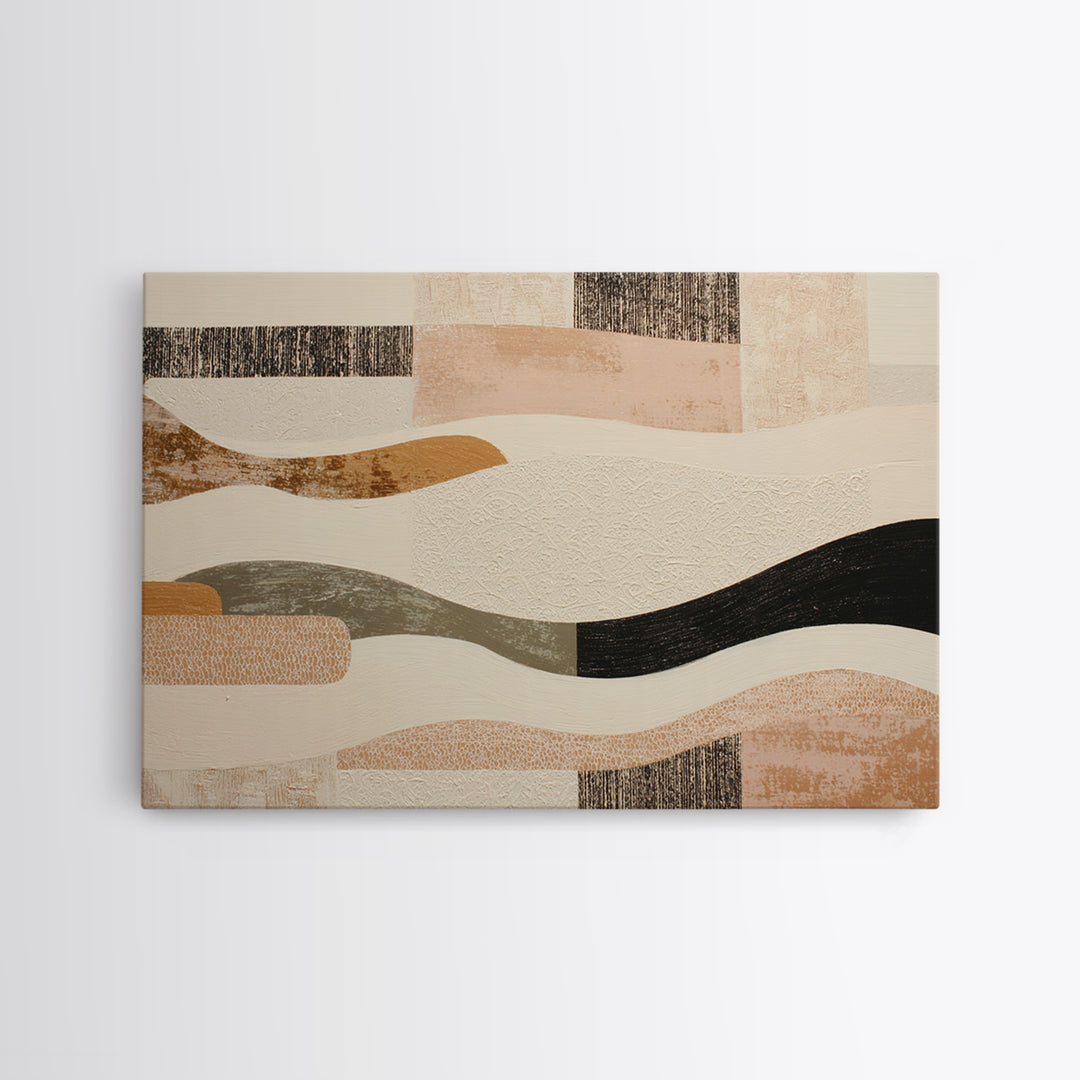 Lace Pattern Ivory Abstraction Framed Canvas Print, Wedding Art, Wedding Sign, Living Room Decor, Abstract Art, Romance, WED-3x2-71