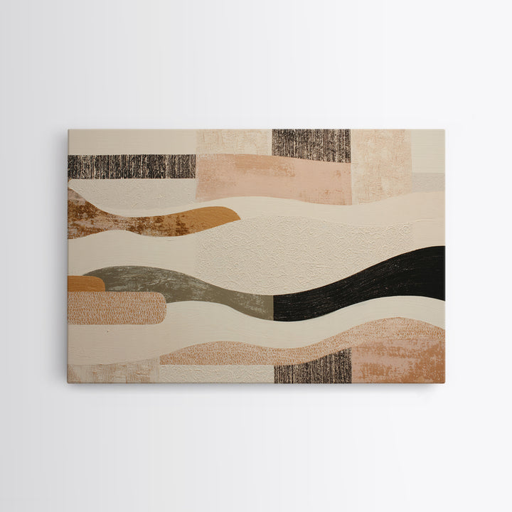 Lace Pattern Ivory Abstraction Framed Canvas Print, Wedding Art, Wedding Sign, Living Room Decor, Abstract Art, Romance, WED-3x2-71