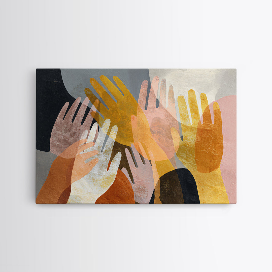 Hands Nearly Touching Framed Canvas Print, Wedding Art, Personalized Wedding, Living Room Decor, Abstract Art, Romance, WED-3x2-92