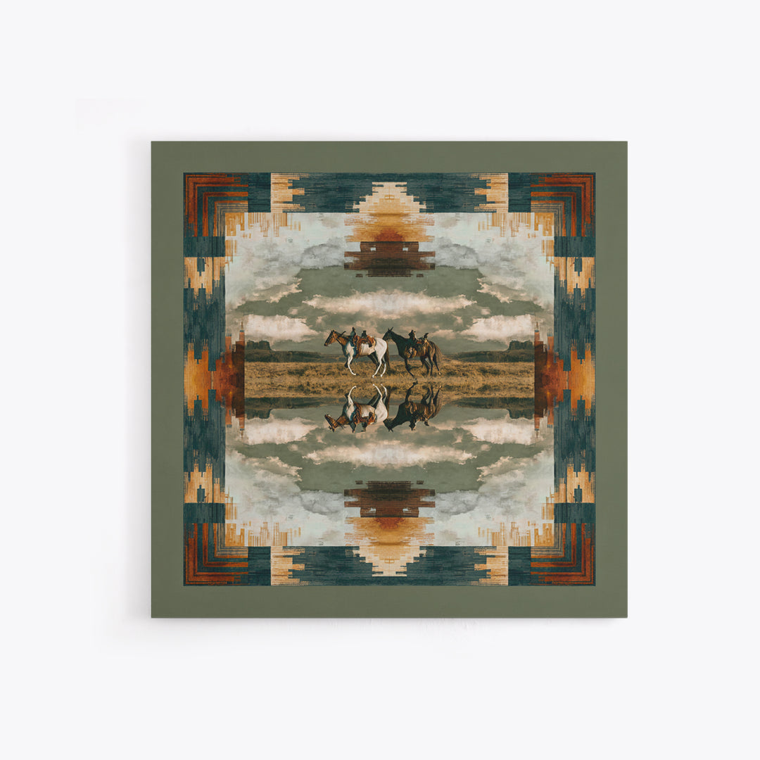 Southwestern Blanket Pattern Canvas Print, Western Art, Gallery Decor, Southwestern Decor, Fine Art, Frontier, Wall Art, WES-1x1-17
