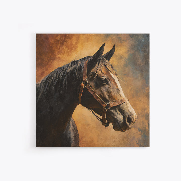 Wagon Wheel and Desert Sunset Framed Canvas Print, Western Art, Western Home Decor, Southwestern Decor, Oil Painting, Frontier, WES-1x1-68