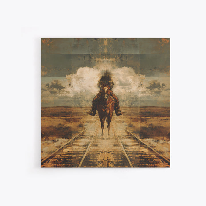 Train Crossing Western Plains Canvas Print, Western Art, Fine Art Print, Southwestern Decor, Fine Art, Frontier, Wall Decor, WES-1x1-95