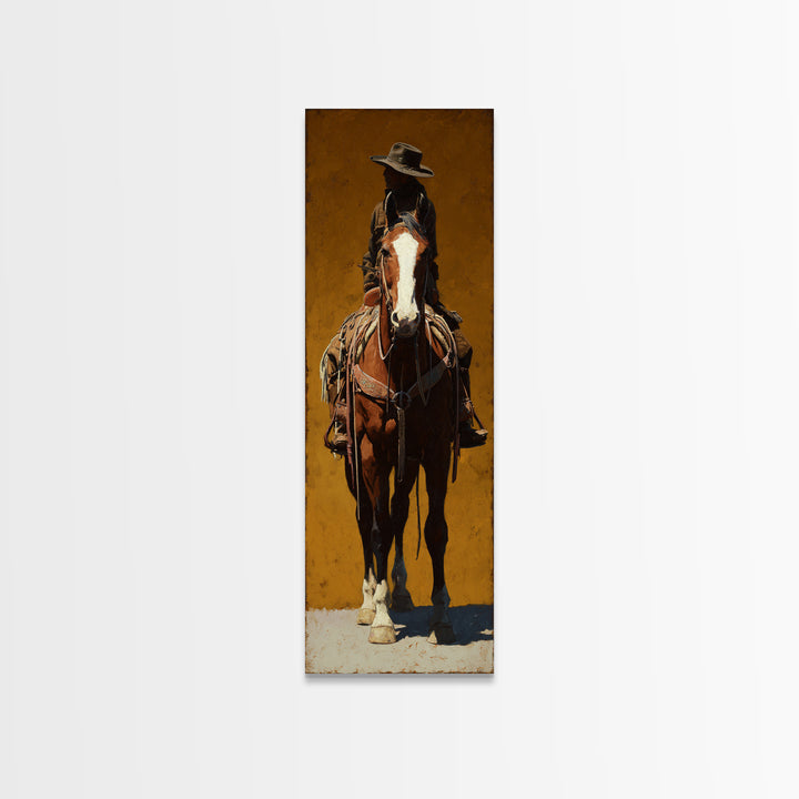 Saloon Playing Cards and Whiskey Still Life Framed Canvas Print, Western Art, Horse Art, Southwestern Decor, Abstract Art, WES-1x3-96