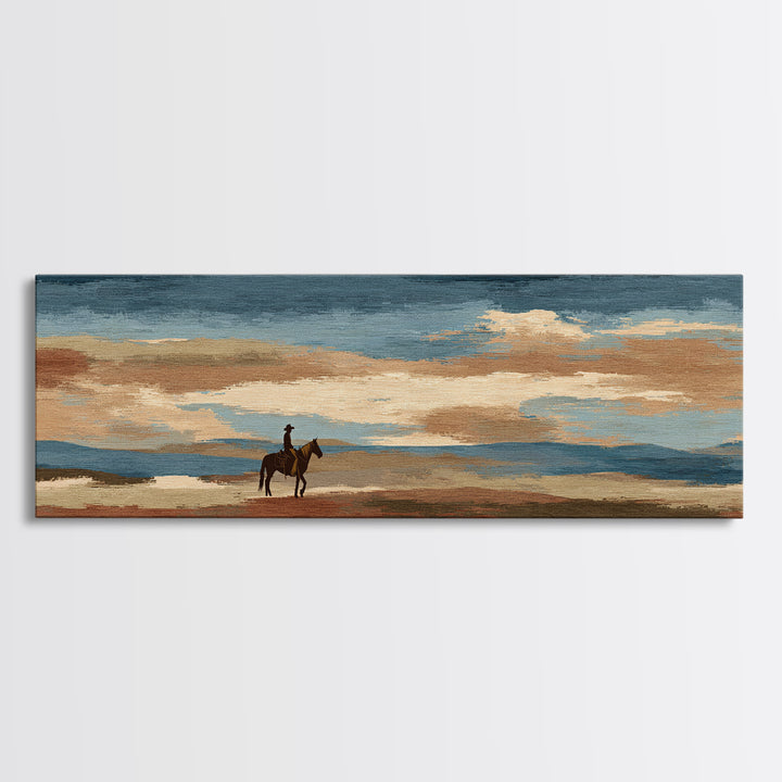 Southwestern Blanket Pattern Framed Canvas Print, Western Art, Western Wall Decor, Southwestern Decor, Fine Art, Frontier, WES-3x1-81