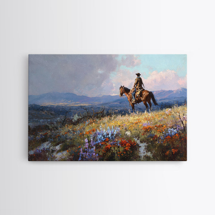 Sun Bleached Ranch Gate Framed Canvas Print, Western Art, Statement Artwork, Southwestern Decor, Fine Art, Frontier, Painting, WES-3x2-19