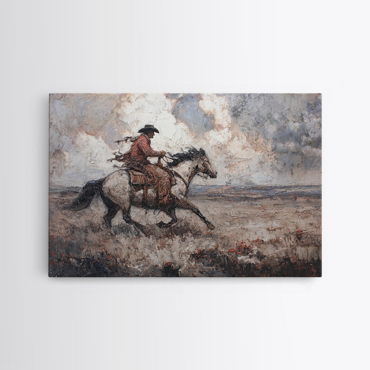 Sun Bleached Ranch Gate Canvas Print, Western Art, Western, Southwestern Decor, Watercolor Art, Frontier, Native American Art, WES-3x2-67
