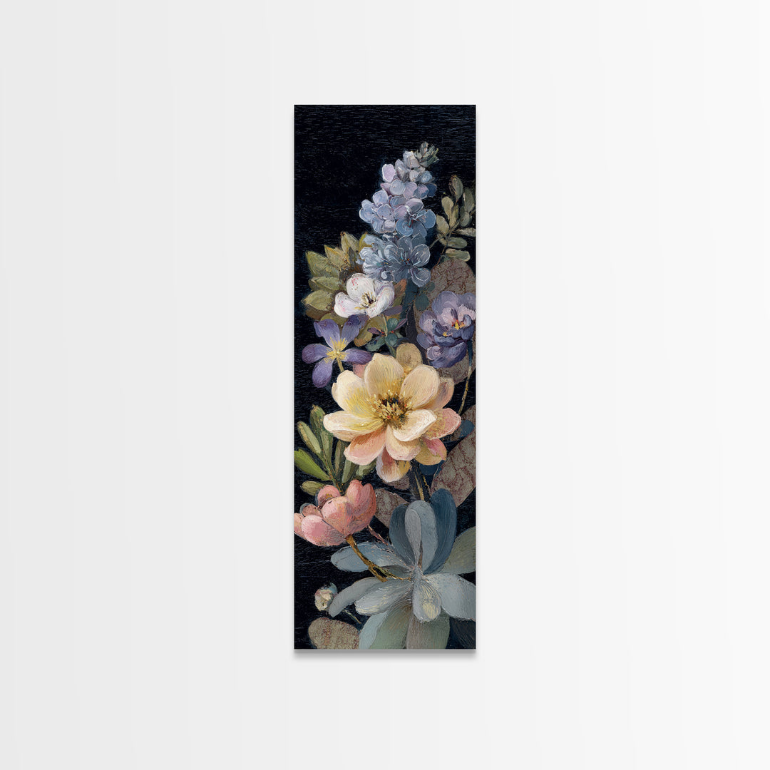 Robot Watering a Single Flower Canvas Print, Whimsical Art, Nursery, Living Room Decor, Oil Painting, Wonder, Watercolor Art, WHI-1x3-33