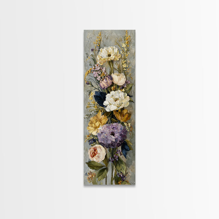 Magical Umbrella Raining Flowers Framed Canvas Print, Whimsical Art, Living Room Decor, Watercolor Art, Wonder, WHI-1x3-8