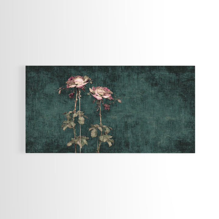 Robot Watering a Single Flower Canvas Print, Whimsical Art, Pet Portrait, Living Room Decor, Wonder, Abstract Wall Art, WHI-2x1-41