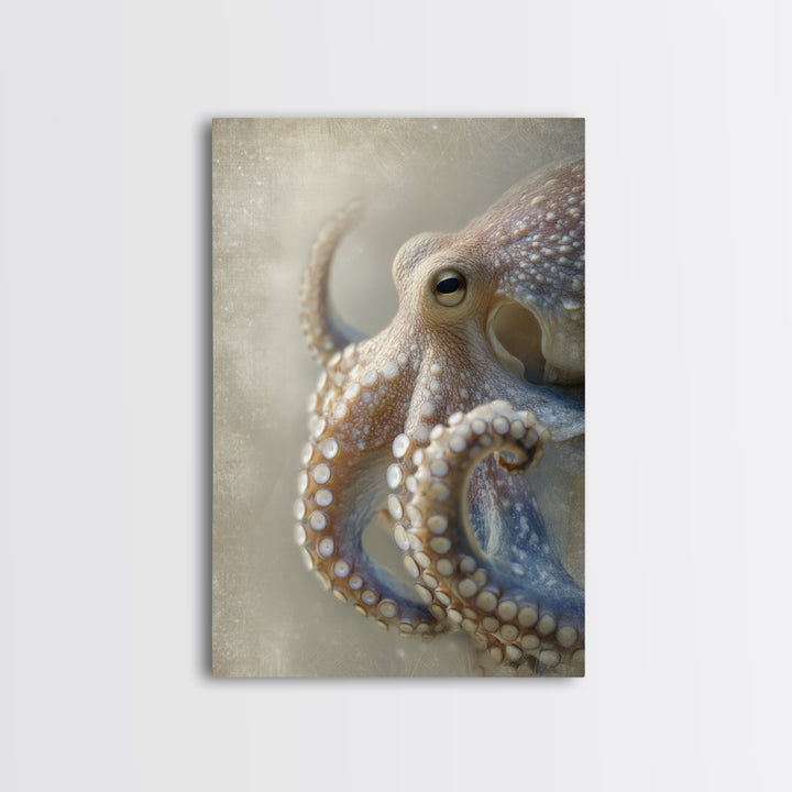 Octopus Conductor with Tiny Instruments Canvas Print, Whimsical Art, Prints, Living Room Decor, Fine Art, Wonder, Printable Art, WHI-2x3-50