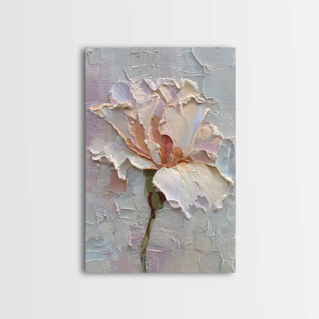 Robot Watering a Single Flower Framed Canvas Print, Whimsical Art, Whimsical, Living Room Decor, Watercolor Art, Wonder, WHI-2x3-53