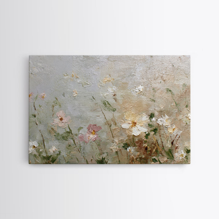 Hedgehog Carrying Wildflowers Framed Canvas Print, Whimsical Art, Statement Artwork, Living Room Decor, Fine Art, Wonder, WHI-3x2-19