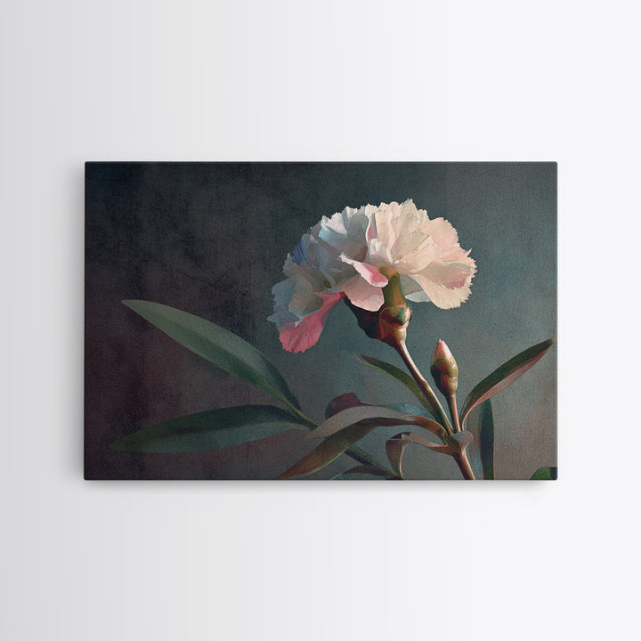 Robot Watering a Single Flower Canvas Print, Whimsical Art, Neutral Decor, Living Room Decor, Oil Painting, Wonder, Home Decor, WHI-3x2-73