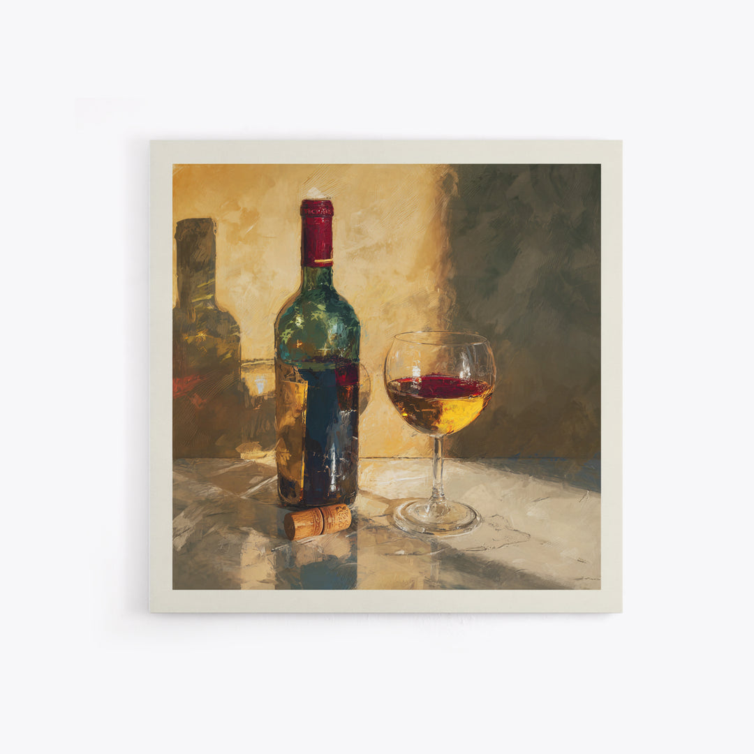 Wine Tasting Flight Rendered as Elegant Still Canvas Print, Winery Art, Gallery Wall Art, Winery Decor, Fine Art, Vineyard, WIN-1x1-10