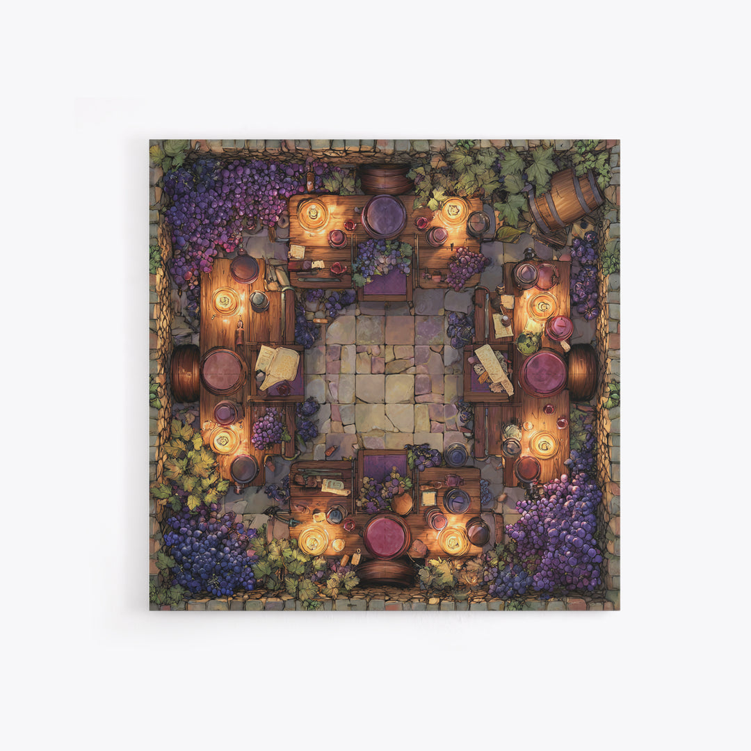 Wine Barrel with Lavender and Sunlight Canvas Print, Winery Art, Travel Poster, Winery Decor, Oil Painting, Vineyard, WIN-1x1-30
