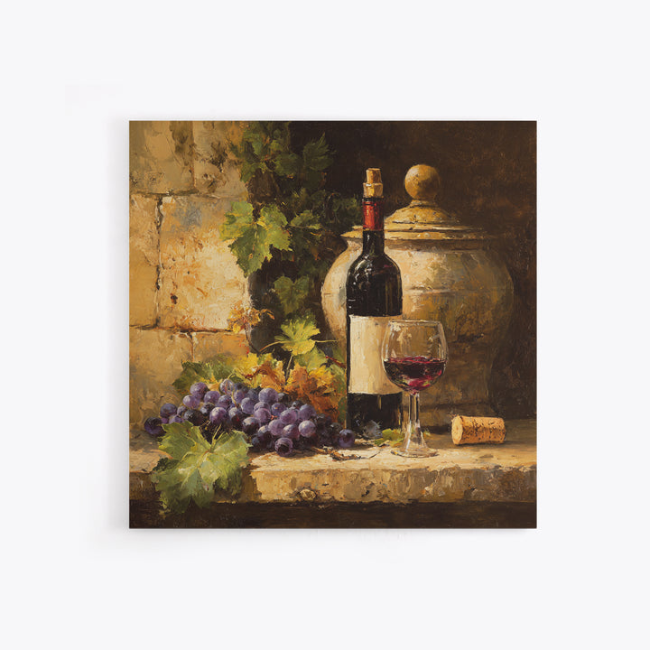 French Vineyard Hills Framed Canvas Print, Winery Art, Artwork, Winery Decor, Fine Art, Vineyard, Bar Decor, Gallery Wall Art, WIN-1x1-56