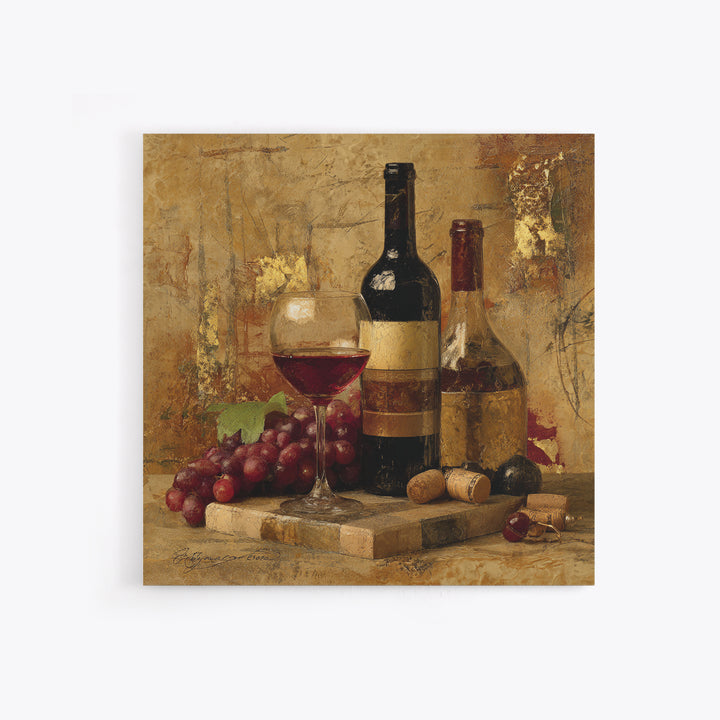 Burgundy Abstract with Gold Accents Framed Canvas Print, Winery Art, Living Room Art, Winery Decor, Abstract Art, Vineyard, WIN-1x1-71