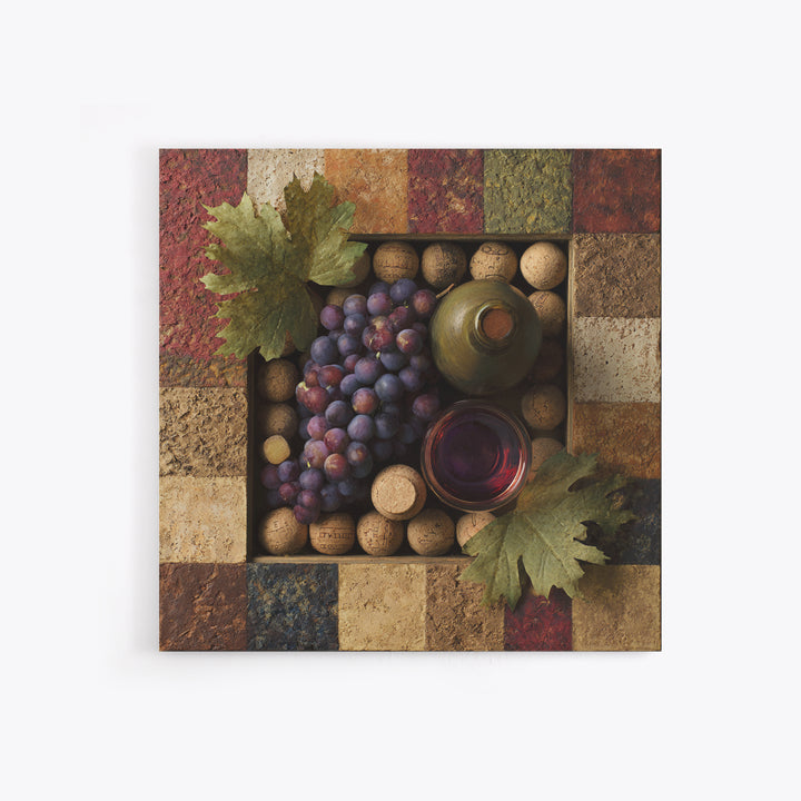 Corks Arranged as Geometric Pattern Canvas Print, Winery Art, Neutral Decor, Winery Decor, Fine Art, Vineyard, Home Decor, WIN-1x1-90