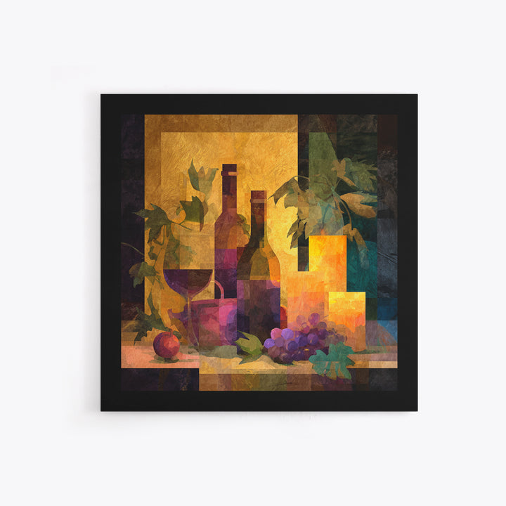 Burgundy Abstract with Gold Accents Canvas Print, Winery Art, Fine Art Print, Winery Decor, Abstract Art, Vineyard, Wall Decor, WIN-1x1-95