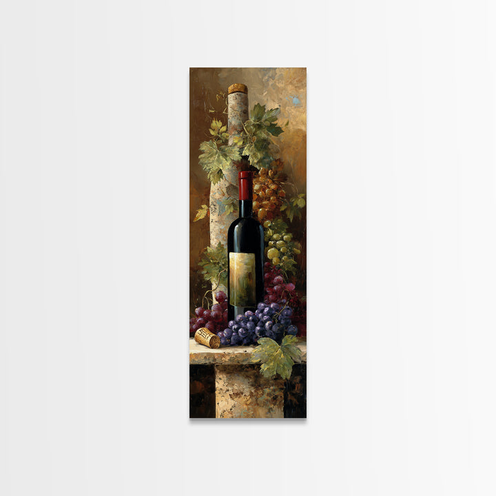 French Vineyard Hills Canvas Print, Winery Art, Printable Wall Art, Winery Decor, Fine Art, Vineyard, Retro Wall Art, WIN-1x3-44