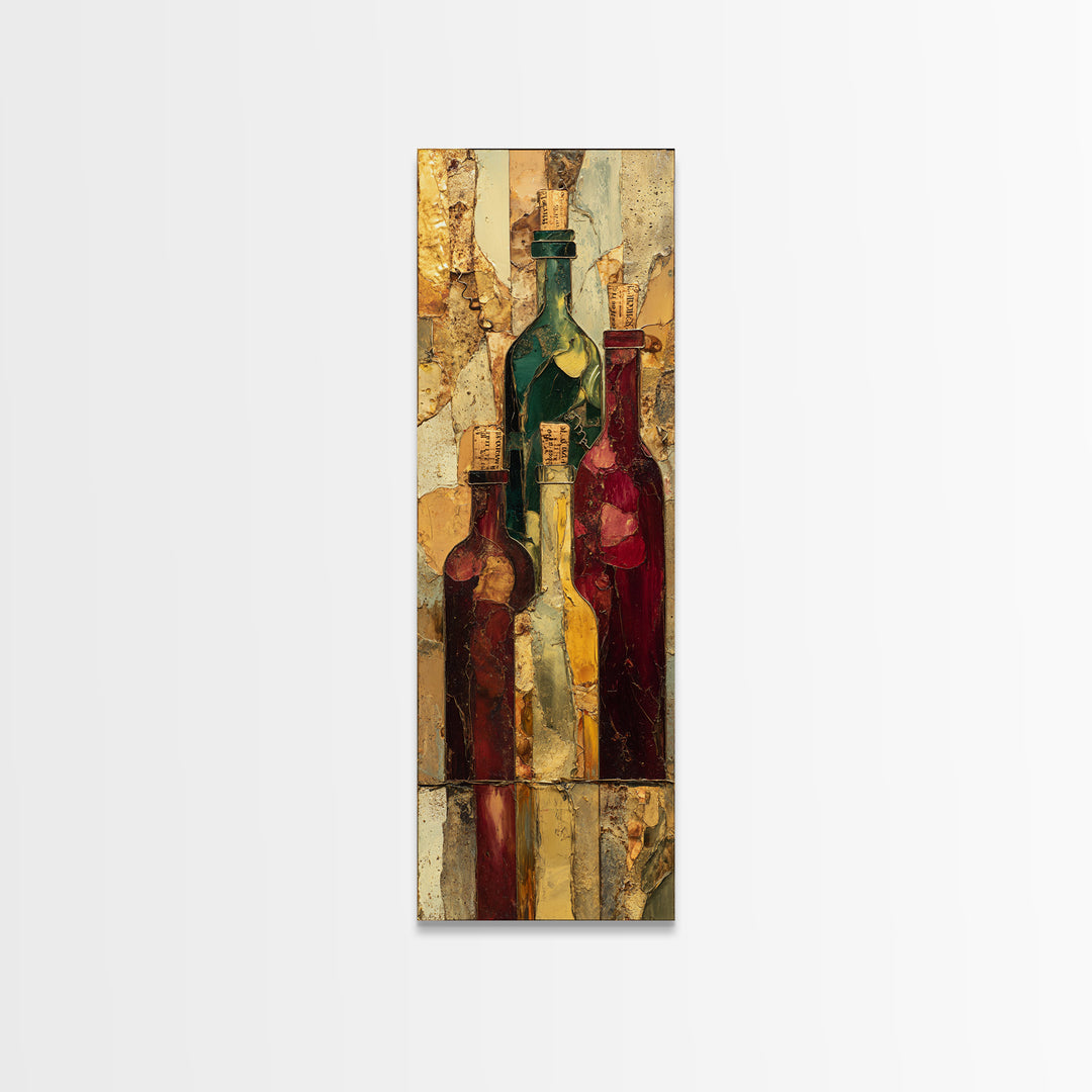 Corkscrew and Corks on Rustic Wood Framed Canvas Print, Winery Art, Wall Art Print, Winery Decor, Fine Art, Vineyard, WIN-1x3-64