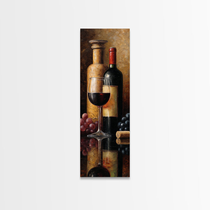 Wine Tasting Flight Rendered as Elegant Still Canvas Print, Winery Art, Room Decor, Winery Decor, Fine Art, Vineyard, WIN-1x3-94