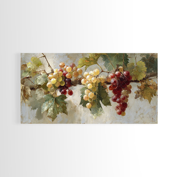 Single Grape Cluster Botanical Study Canvas Print, Winery Art, Print, Winery Decor, Fine Art, Vineyard, Wall Art Print, WIN-2x1-41