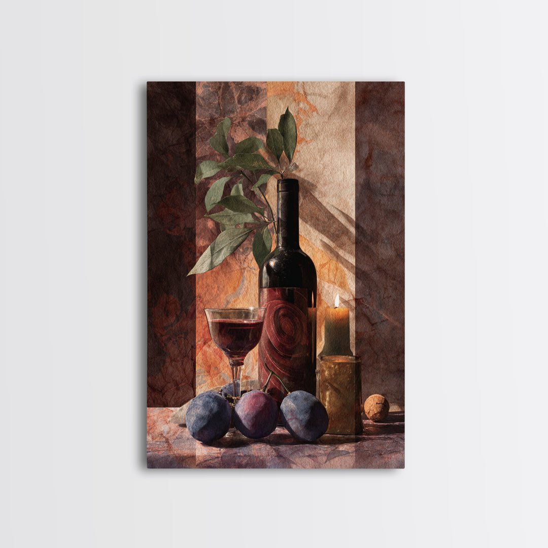Red Wine Swirl Abstract Canvas Print, Winery Art, Minimalist Decor, Winery Decor, Fine Art, Vineyard, Artwork, Kitchen Decor, WIN-2x3-15