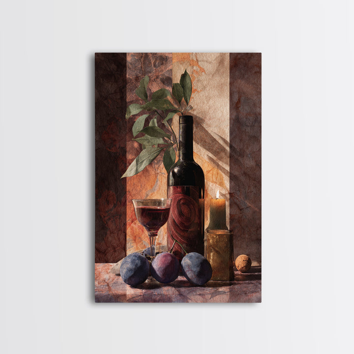 Red Wine Swirl Abstract Canvas Print, Winery Art, Minimalist Decor, Winery Decor, Fine Art, Vineyard, Artwork, Kitchen Decor, WIN-2x3-15