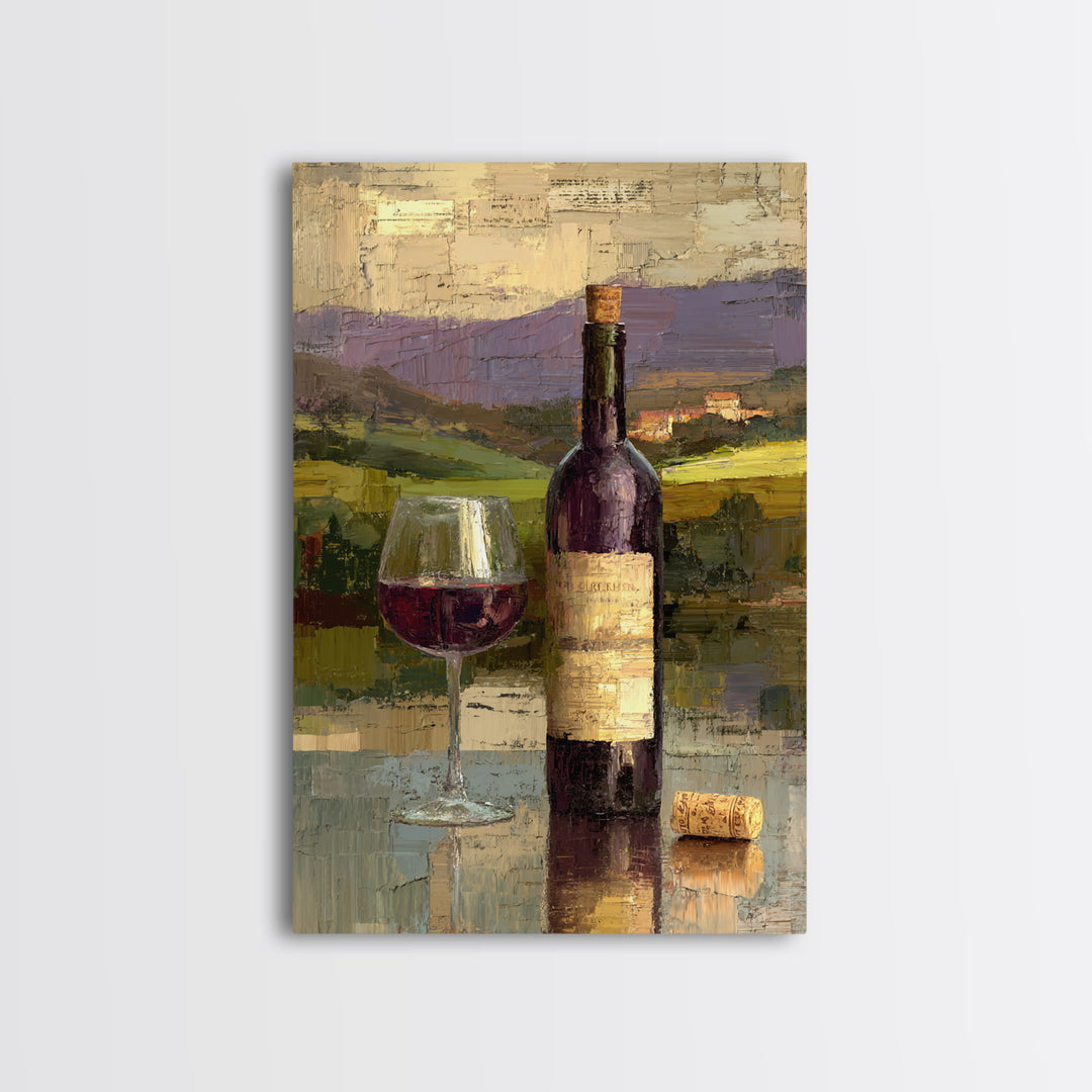 French Vineyard Hills Canvas Print, Winery Art, Gallery Decor, Winery Decor, Fine Art, Vineyard, Wall Art, Home Decor, WIN-2x3-16