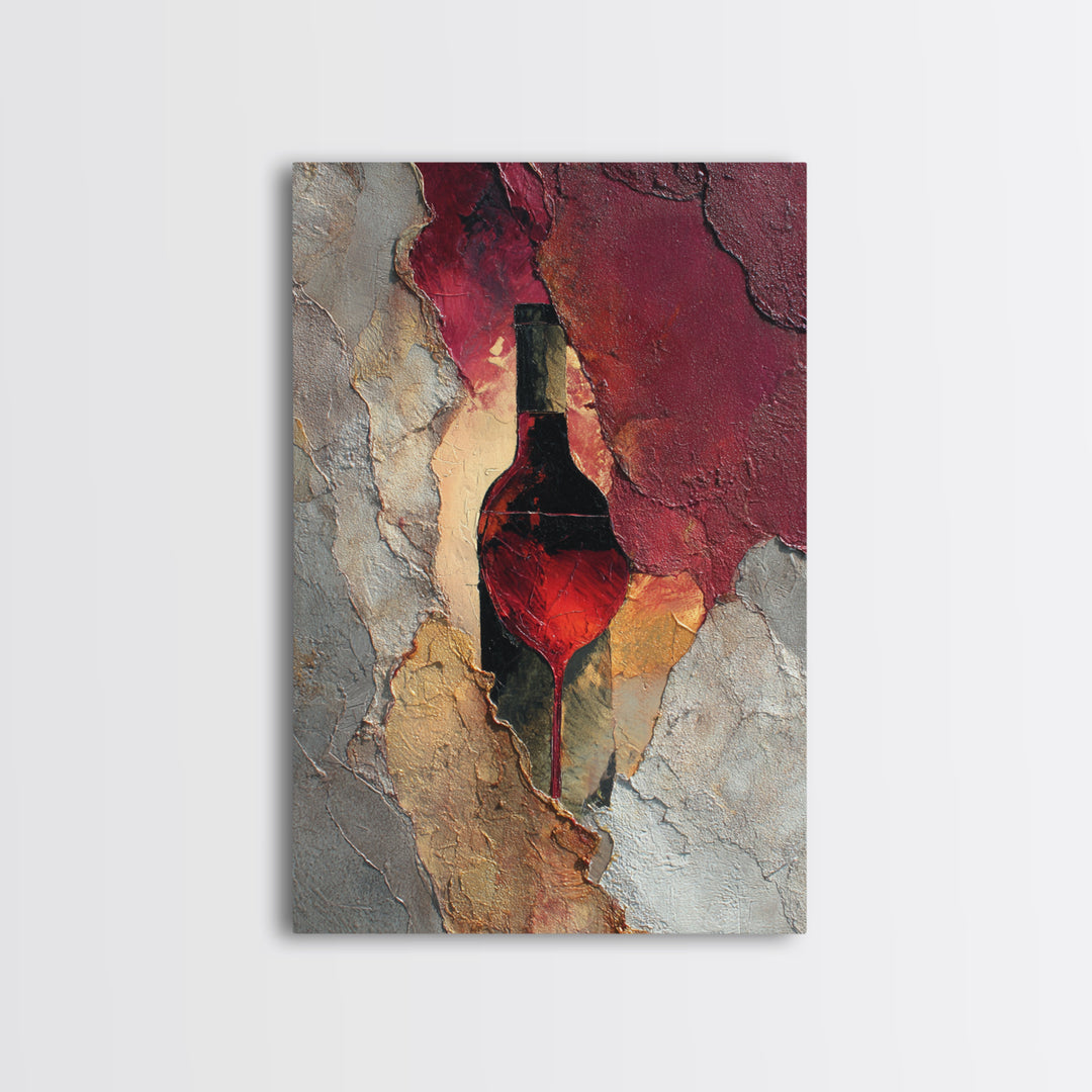 Red Wine Swirl Abstract Canvas Print, Winery Art, Wall Hanging, Winery Decor, Abstract Art, Vineyard, Preppy Wall Art, WIN-2x3-39