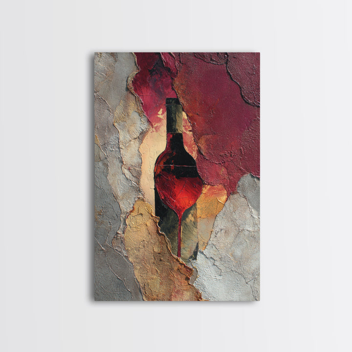 Red Wine Swirl Abstract Canvas Print, Winery Art, Wall Hanging, Winery Decor, Abstract Art, Vineyard, Preppy Wall Art, WIN-2x3-39