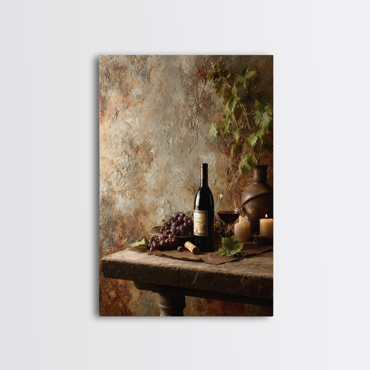 French Vineyard Hills Canvas Print, Winery Art, Contemporary Art, Winery Decor, Vineyard, Kitchen Decor, Kitchen Wall Art, WIN-2x3-40