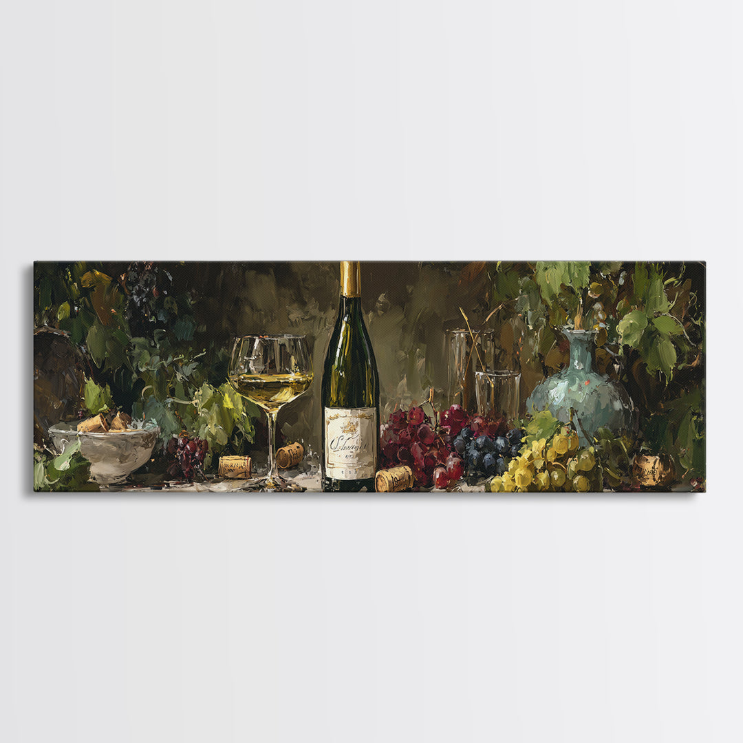 Corks Arranged as Geometric Pattern Framed Canvas Print, Winery Art, Print, Winery Decor, Abstract Art, Vineyard, WIN-3x1-10