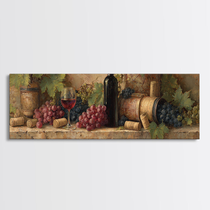 Corks Arranged as Geometric Pattern Canvas Print, Winery Art, Kitchen Decor, Winery Decor, Fine Art, Vineyard, Gallery Wall Art, WIN-3x1-34