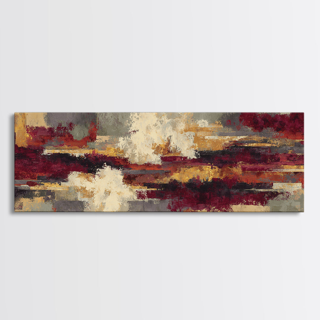 Red Wine Swirl Abstract Canvas Print, Winery Art, Art Print, Winery Decor, Vineyard, Watercolor Painting, Retro Wall Art, WIN-3x1-95