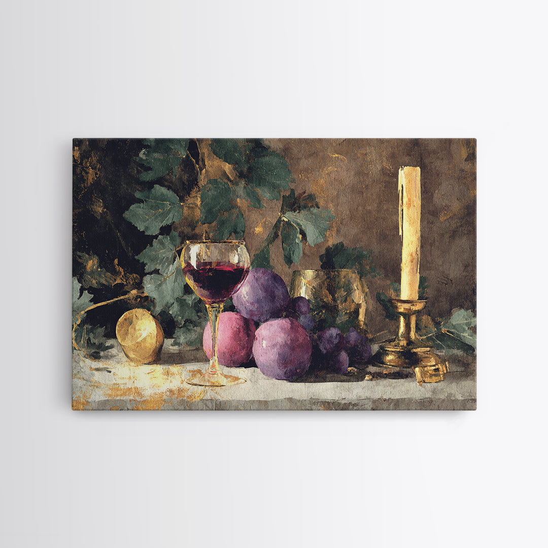 Burgundy Abstract with Gold Accents Framed Canvas Print, Winery Art, Gallery Decor, Winery Decor, Fine Art, Vineyard, WIN-3x2-27