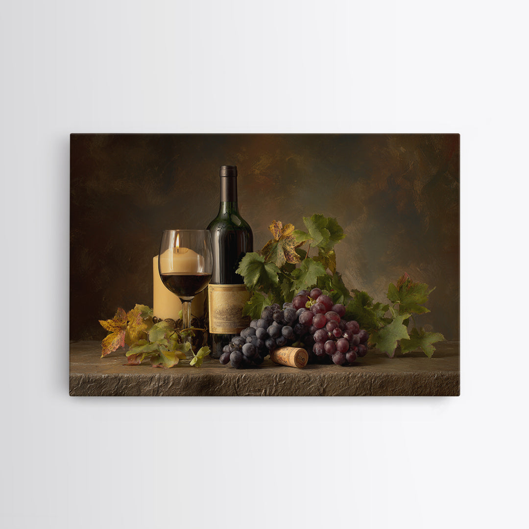 Wine Tasting Flight Rendered as Elegant Still Canvas Print, Winery Art, Wall Art Print, Winery Decor, Fine Art, Vineyard, WIN-3x2-62