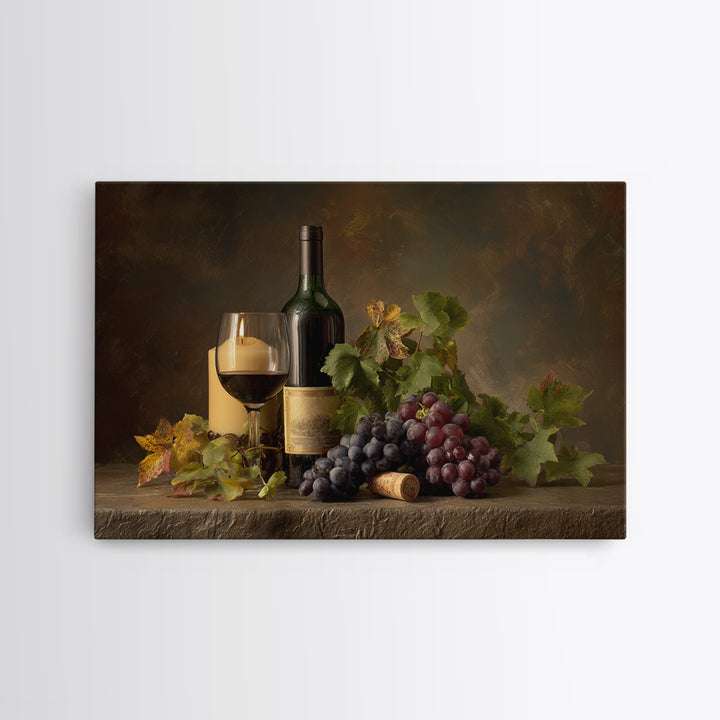 Wine Tasting Flight Rendered as Elegant Still Canvas Print, Winery Art, Wall Art Print, Winery Decor, Fine Art, Vineyard, WIN-3x2-62