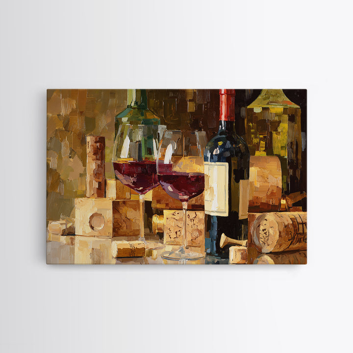 Corks Arranged as Geometric Pattern Canvas Print, Winery Art, Landscape Art, Winery Decor, Fine Art, Vineyard, Room Decor, WIN-3x2-94