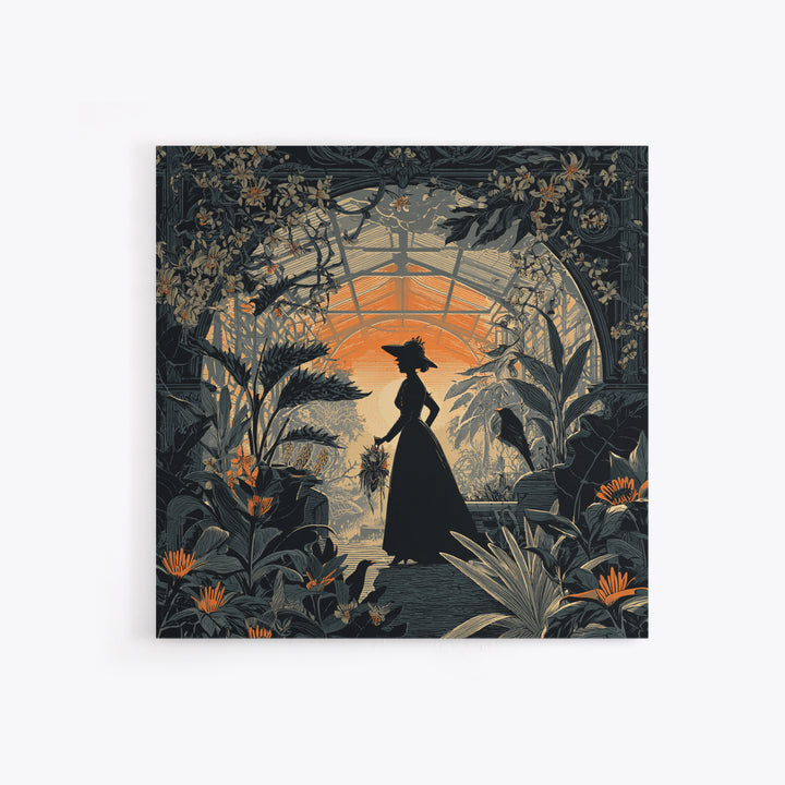 The Witch Queen Greenhouse - Icon Portrait, Halloween Wall Art, Square Wall Art, Framed Canvas Print, Halloween Home Decor, Gothic Wall Art